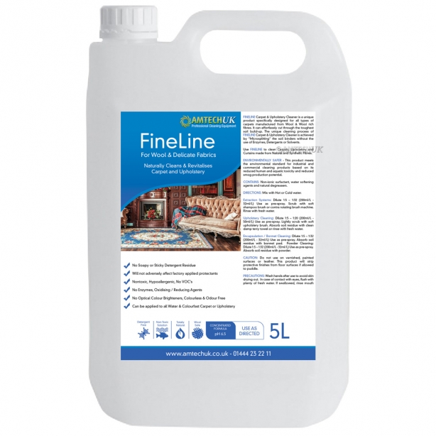 FineLine wool carpet and upholstery cleaner.