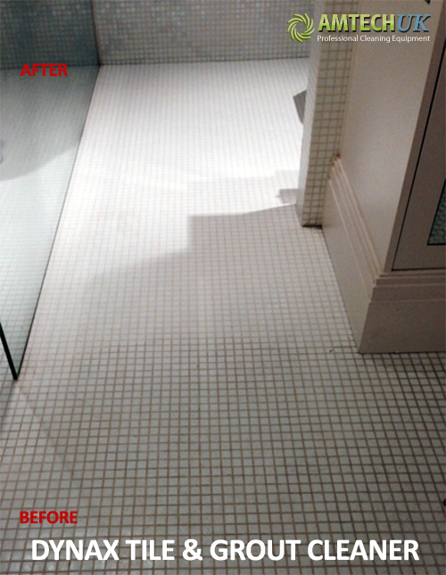 Clean tiles and grout after cleaning with Dynax